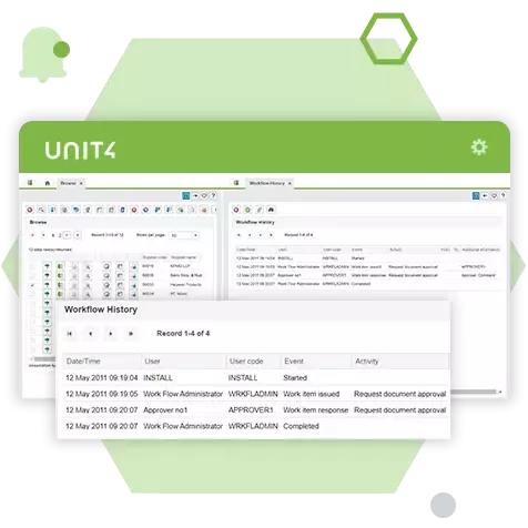 Screenshot of procurement management reports